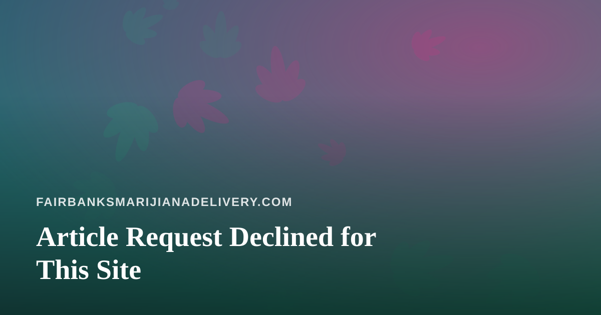 Article Request Declined for This Site