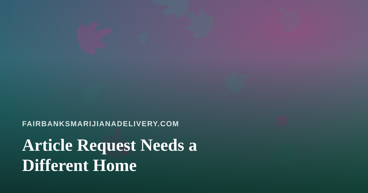 Article Request Needs a Different Home